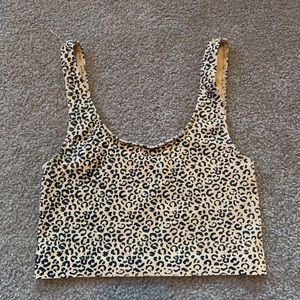 PacSun cheetah ribbed cropped tank